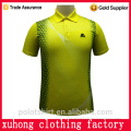 Customized mens sublimation 95%polyester 5%spandex polo shirt